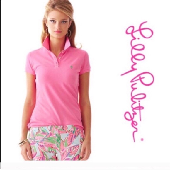 LILLY PULITZER BUNDLE Pink/Green GOLF SHIRTS XS - Picture 4 of 16
